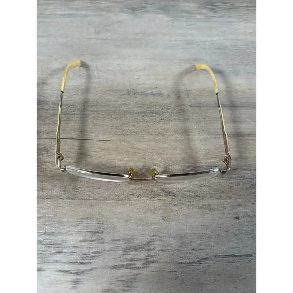 Cazal Semi-Rimless‎ Eyeglasses Gold Vintage Germany Women's Frames-EUC